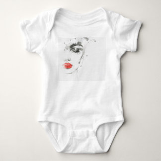 Vattenfärgsbeläggning: Illustration av kvinnlig Po T Shirt