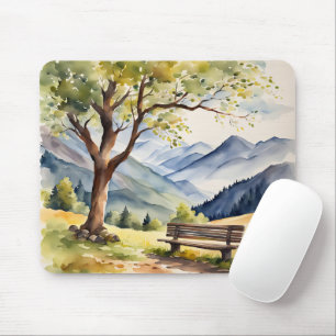 VattenfärgsBench och bergsscenen Musmatta