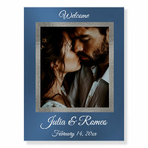 Vattenfärgsberg Bröllop - blått 2