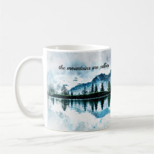 Vattenfärgsberg kaffemugg