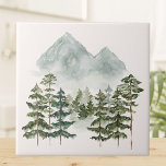 Vattenfärgsberg liggande vy kakelplatta<br><div class="desc">Ta med naturens skönhet hem med vår keramiska bricka i Watercolor Mountain Landcape View. En skönhet i utomhusdörren äventyr för ditt rum!</div>