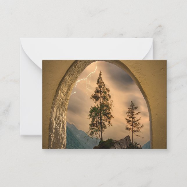 Vattenfärgsberg,Natur Waterco Anteckningskort (Framsida)