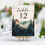 Vattenfärgsbergen Gräs Forest Bröllop Bordsnummer<br><div class="desc">Se till att det finns ett sammanhängande säte arrangemangt med Bordsnumret Watercolor Mountains Gräs Forest Bröllop. Kortet, som är tryckt på högkvalitativt kort lagrar, har en serenfärgad bergsplats och en gräs-skog, som anger en lugn ton för matborrningen. Bordsnumret visas tydligt och i modern typografi, så att det blir lätt att...</div>