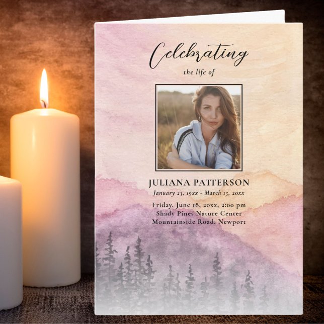 Vattenfärgsbergsbeställning i Gräs, Program (Skapare uppladdad)