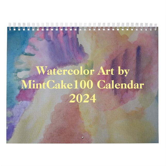 Vattenfärgsbild enligt MintCake100 Calendar 2024 Kalender (Omslag)