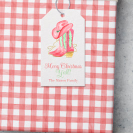 Vattenfärgsbild Jul Boots Monogram Vapensköld Phot Presentetikett