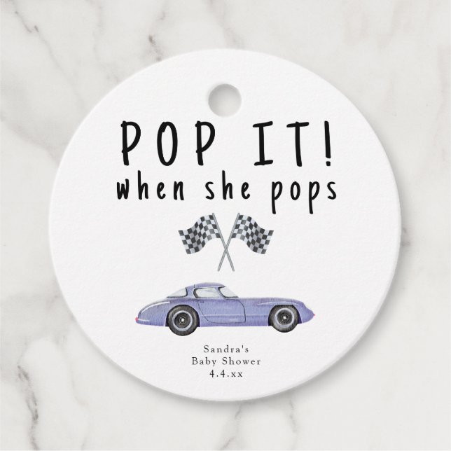 Vattenfärgsbilen tävling - lägg den! gåvor etiketter (Framsida)