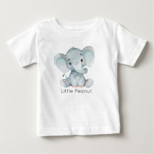 Vattenfärgsblå elefant  t shirt