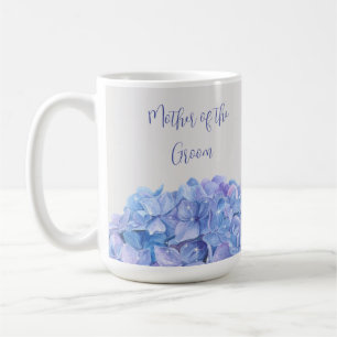 Vattenfärgsblå Hydrangea Brudens sida Kaffemugg