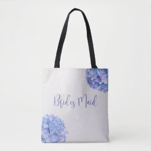 Vattenfärgsblå Hydrangea Brudens sida Tygkasse