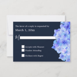 Vattenfärgsblå Hydrangea-OSA OSA Kort