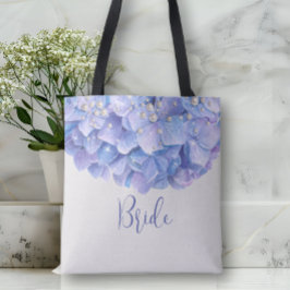 Vattenfärgsblå Hydrangea Pearl Brudens sida Tygkasse