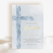 vattenfärgsblå kor-baptism