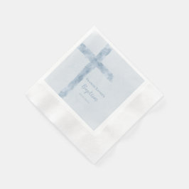 vattenfärgsblå kor-baptism pappersservett