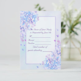 Vattenfärgsblå Lila Lilac Flower Bröllop OSA