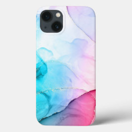 Vattenfärgsblå Rosa Blue iPhone/iPad-väska