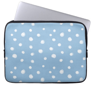 Vattenfärgsblå Snöflingor Blue Mönster Laptop Fodral