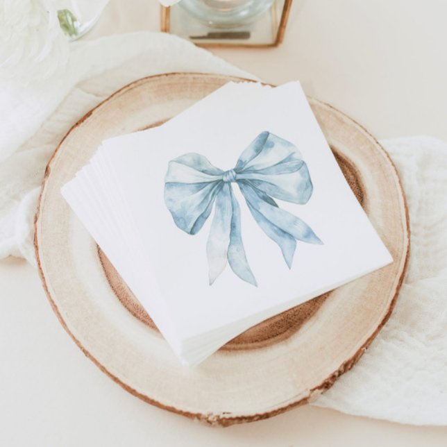 Vattenfärgsblåa armminimalister Toile Baby dusch Pappersservett (Skapare uppladdad)