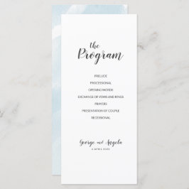 Vattenfärgsblåa Party-program Program