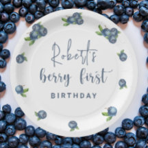 Vattenfärgsblåbär 1 år party