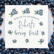Vattenfärgsblåbär 1 år party