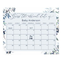 Vattenfärgsblåbär Gissa förfallodatum Poster