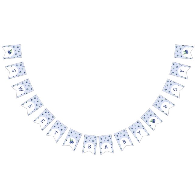 Vattenfärgsblåbär Sweet pojke Vimplar (Alla)