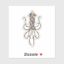 Vattenfärgsbläckfisk Klistermärken