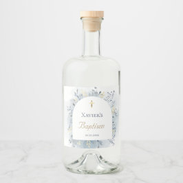 vattenfärgsblad Baptism Spritflaskor Etikett
