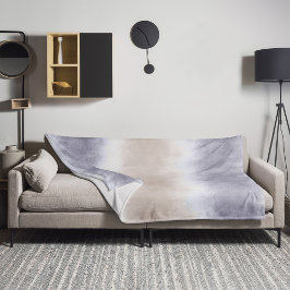 Vattenfärgsblad Beach Vågar Modern Ocean/Coola Grå Fleecefilt