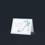 Vattenfärgsblad Blommigt Mode Birthday Sister Kort<br><div class="desc">En underbar vattenfärg av Daphsam med hög hälpa i blommigtens utformning. Du kan anpassa det här födelsedagskortet till din person,  till livet som är en mode-diva!</div>