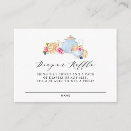 Vattenfärgsblad, Blommigt Tea Party, kort för regu