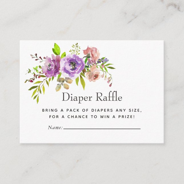 Vattenfärgsblad, Blommigt, Vår Babykläder, dykare  Tilläggskort (Framsida)