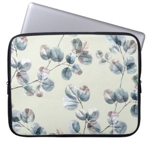 Vattenfärgsblad, mönster, abstrakt, dekantering, f laptop fodral