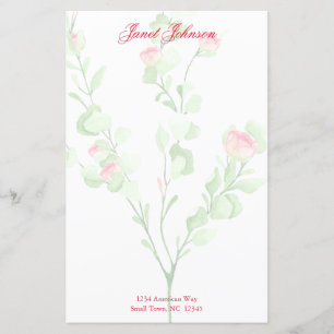 Vattenfärgsblad Ro Personal Stationery
