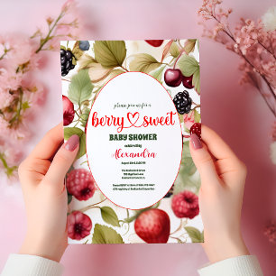 Vattenfärgsblandad Berries, sommarbabystölder Inbjudningar