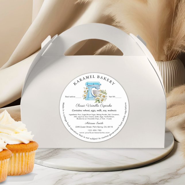 Vattenfärgsblandare Daisy etikett Tag Bakery (Skapare uppladdad)