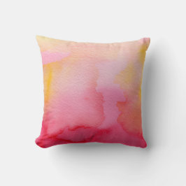 Vattenfärgsblandningar för Rosa och Orange Kudde