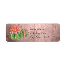 Vattenfärgsblåsande Orange Cactus