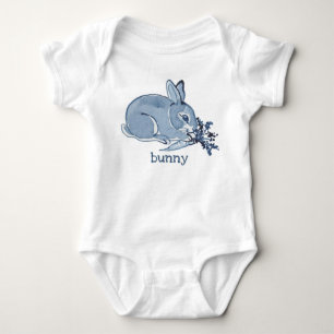 Vattenfärgsblått kanin, kaninens natur Anpassa T Shirt