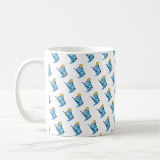 Vattenfärgsblått Lagoon Cocktail Drink Kaffemugg