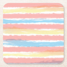 Vattenfärgsblått Rand-Rosa-Gult