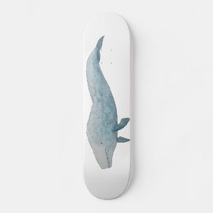 Vattenfärgsblåval Mini Skateboard Bräda 18,5 Cm