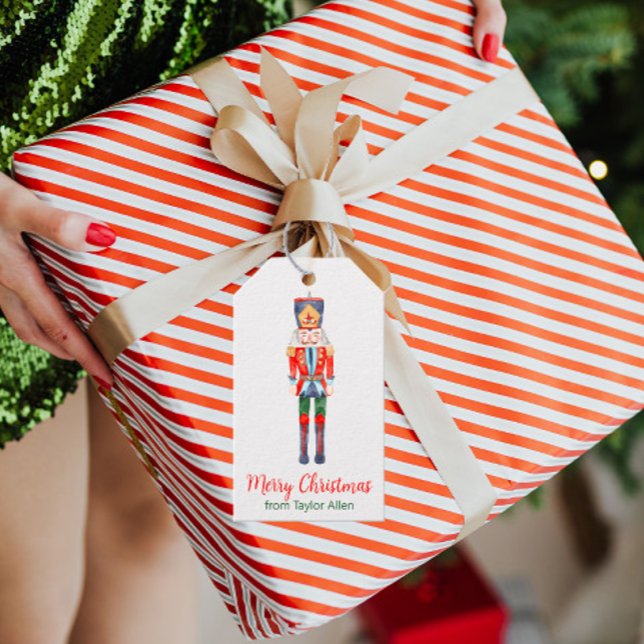 Vattenfärgsblock Nutcracker Ballet Presentetikett (Skapare uppladdad)