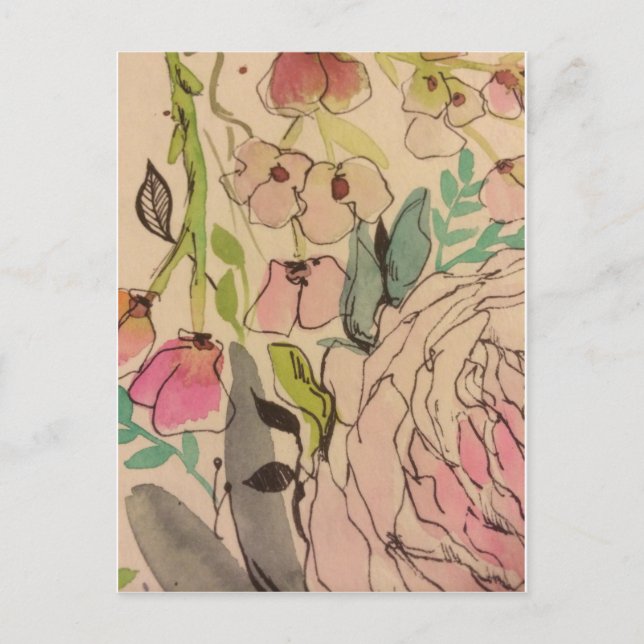 Vattenfärgsblogg 2 vykort (Framsida)