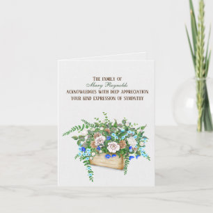 Vattenfärgsblomma Basket Sympathy Tack Kort