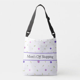 Vattenfärgsblomma, bläck | Anpassat namn Axelväska