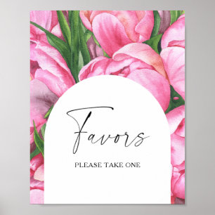 Vattenfärgsblomma - möhippa favors, ta en poster