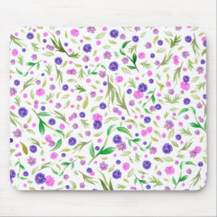 Vattenfärgsblomma Mus Pad - Bright Gift för henne Musmatta