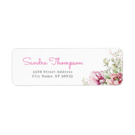 Vattenfärgsblomma, Returadress Returadress Etikett